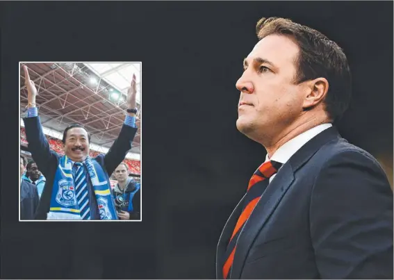  ?? Picture: JAMIE McDONALD and ADRIAN DENNIS ?? Malky Mackay was yesterday sacked as manager of English Premier League club Cardiff City by club owner Vincent Tan (inset)