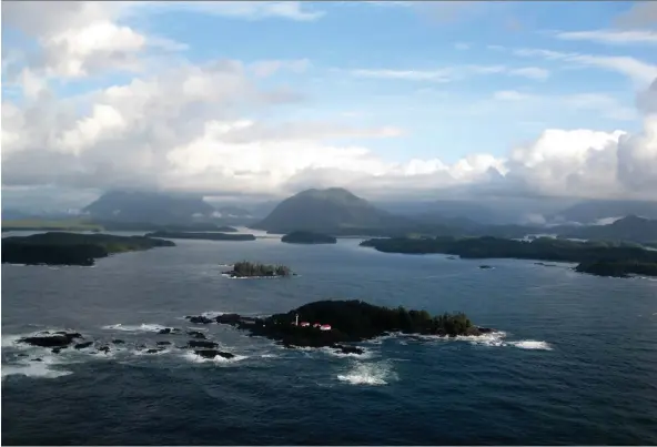  ?? JAKE ETZKORN ?? Lennard Island lighthouse sits near Tofino, B.C. The Canadian Coast Guard has been looking to address the West Coast crisis of a greying generation of lighthouse keepers and an apparent shortage by hiring new recruits, an employment drive that has produced some interest, but no new lighthouse keepers so far.