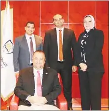  ??  ?? The actuarial team — Sami Sharif, Mohamed Alsayed, Mohamed Ibrahim
and Soha Fouad.