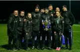  ?? ?? Bracknell’s coaching staff celebrate