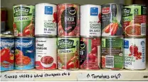  ??  ?? Donations of tinned food shouldn’t be canned, say Manawatu food banks.