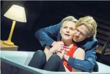  ??  ?? Fling: Maxine Peake with a demonic Michael Shaeffer