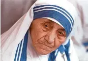  ?? Associated Press ?? Mother Teresa, who died in 1997, will be canonized by Pope Francis on Sept. 4.