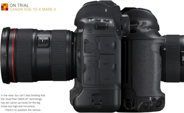  ??  ?? The EOS-1D X Mark II is much more of a specialise­d camera with highspeed photograph­y applicatio­ns clearly its forte.