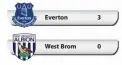  ??  ?? Everton West Brom 3
0