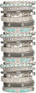  ??  ?? Bangles and cuffs ($450–$1,320) from the Encore Collection by Judefrance­s. Tiny Baubles, Wynn, 702-770-3559