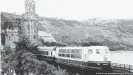  ?? ?? Поезд "Райнгольд" в Обервезеле на Среднем Рейне в 1960-х годах