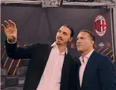  ?? ?? Vertici
Da sinistra Zlatan Ibrahimovi­c e Gerry Cardinale