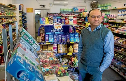  ?? PHOTO: WARWICK SMITH/STUFF ?? Jayesh Patel, who owns Palmerston North’s Rangiora Mini Market, hopes he is eligible for the Government’s increased subsidy.