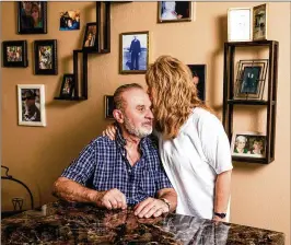  ?? NEW YORK TIMES ?? Lawrence Sedita, 74, and wife Tracey Hilts-Sedita at home in Las Vegas. The rate of those 65 and older filing for bankruptcy is three times what it was in 1991.