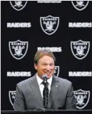  ?? Marcio Jose Sanchez The Associated Press ?? Raiders coach Jon Gruden on the team’s impending move to Las Vegas: “… when you’re me, the last thing you can think about is three years from now.”
