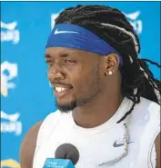  ?? Brian van der Brug Los Angeles Times ?? MELVIN GORDON says he won’t show up to training camp until he receives a new contract.