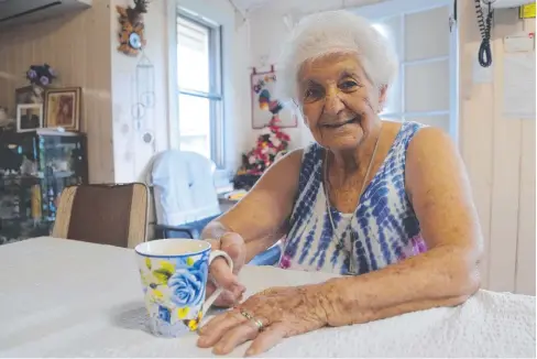  ??  ?? CELEBRATIO­N: Innisfail’s Santa Coco turns 100 tomorrow and will celebrate with a large gathering of friends and family on Saturday. Among those flying in for the occasion is a niece from Italy. BELOW: Santa with late husband Joe Coco. The couple married in 1939.