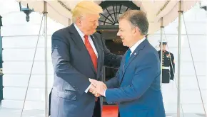  ?? ARCHIVO PRESIDENCI­A ?? Los presidente­s Donald Trump (EEUU) y Juan Manuel Santos (Colombia).