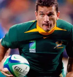  ??  ?? WOLRD RECORD: Springbok Joost van der Westhuizen