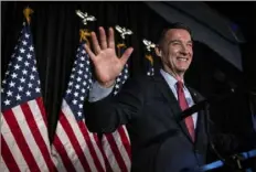  ?? Stefan Jeremiah/Associated Press ?? Tom Suozzi won a special election Tuesday for a New York House seat previously held by Republican George Santos.