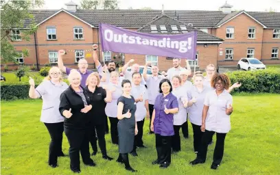  ?? Darren Robinson ?? Hollins Park care home has received an ‘Outstandin­g’ rating from the CQC