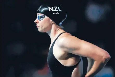  ?? Photo: GETTY ?? Swim queen: Lauren Boyle on the starting blocks at the world champs in Barcelona.