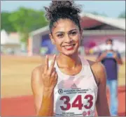  ?? AFI ?? Harmilan Kaur Bains is daughter of former Indian athlete Madhuri Saxena, who hails from Lucknow.