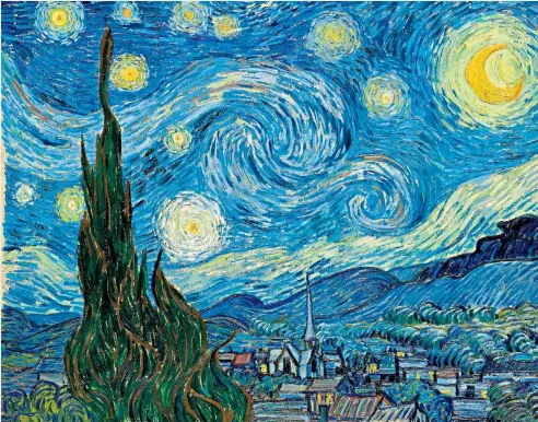  ??  ?? Van Gogh’s palette was inspired by Delacroix’s use of citron-yellow and Prussian blue