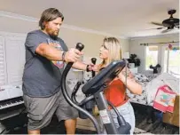  ?? CHARLIE NEUMAN ?? Military families like John and Nikki Stephens’ of Murrieta are getting help during the pandemic from nonprofit foundation­s.