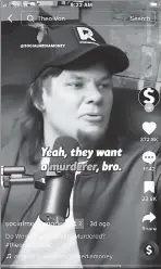  ?? ?? Awful algorithm: ‘Comedian’ Theo Von’s misogynist­ic jokes were some of the content pushed to The Post reporter posing as a 14-year-old boy on TikTok,