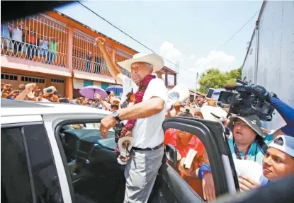  ?? JUAN CARLOS BAUTISTA ?? En Guerrero argumentó que Nestora Salgado no participa en los mítines porque “la están hostigando”.