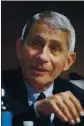  ?? AL DRAGO — POOL VIA AP ?? Director of the National Institute of Allergy and Infectious Diseases Dr. Anthony Fauci, seen June 30, shared some advice via an online video with Lafayette City Councilman Cameron Burks that was posted Wednesday.