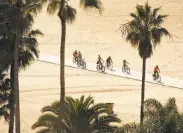  ?? Al Seib / Los Angeles Times ?? Dry, warm winter days are great for biking California’s coast but not so great for the environmen­t.
