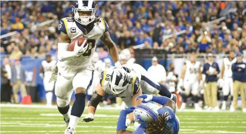  ?? PICTURE: USA TODAY Sports ?? Los Angeles Rams running back Todd Gurley runs for a touchdown during the second-half against the Detroit Lions at Ford Field.