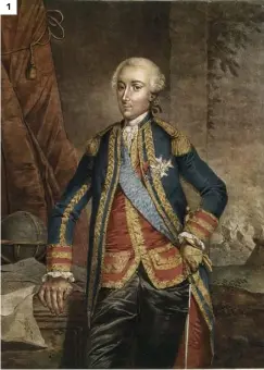 ??  ?? 1 . L’Amiral Charles d’Estaing, qui commanda la flotte française au départ de Toulon.