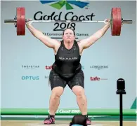  ??  ?? Laurel Hubbard competing at the Commonweal­th Games in 2018.