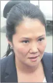  ??  ?? Keiko Fujimori, líder opositora en Perú.