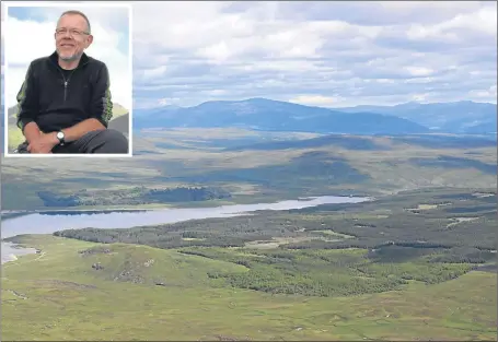  ??  ?? The proposed site of the Talladh-a-Bheithe windfarm at Rannoch in Highland Perthshire and, inset, David Gibson.