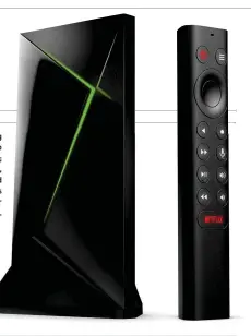  ??  ?? Nvidia’s Shield streaming
device is just one way to play using GeForce Now; desktops, laptops,
and Android mobile devices are all fair game, too.