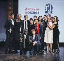  ?? ?? Team Noma at the World’s 50 Best Restaurant­s ceremony