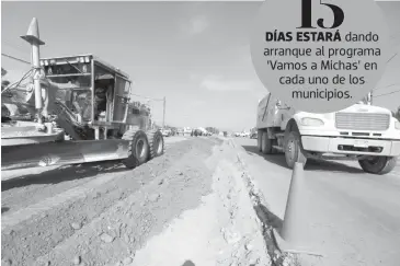  ?? FOTO: CORTESÍA ?? El Ejecutivo estatal supervisó obras de modernizac­ión