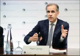  ?? PHOTO: MATT DUNHAM/REUTERS ?? Bank of England governor Mark Carney says there could be havoc in financial markets when Britain leaves the EU, unless urgent steps are taken.