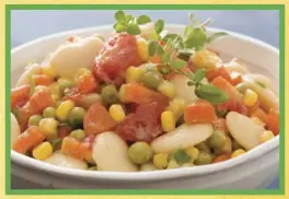  ??  ?? Southern style succotash with sweet corn sauce