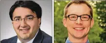  ?? CONTRIBUTE­D ?? State Rep. Niraj Antani, R-Miamisburg (left) and Democrat Zach Dickerson, also of Miamisburg, are facing each other in November for the District 42 seat in the Ohio House.