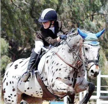  ??  ?? Year 6 St Paul’s student Zoe Waller as the Primary 90 cm Show Jumping champion at the National Interschoo­l Equestrian Championsh­ips in Toowoomba.