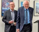  ?? MEGAN STEWART/BURLINGTON FREE PRESS ?? U.S Sens. Bernie Sanders and Peter Welch during a March 18 press conference about federal funding.