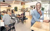 ?? STAFF FILE PHOTO ?? Nigerian-raised Santa Cruz musician Akindele Bankole opened his Veg on the Edge restaurant in Abbott Square.