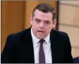  ?? ?? Douglas Ross at FMQS yesterday