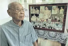  ??  ?? MAJESTIC MUSINGS: Lt Gen Swang Khamasunda­ra, 103, says he has never seen anyone contribute as much to the public good as King Rama IX did.