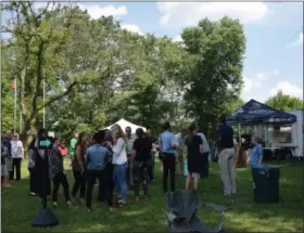  ?? MARIAN DENNIS — MEDIANEWS GROUP ?? Guests were treated to delicious food and great beer Wednesday during the first Trails on Tap for the region in Pottstown.