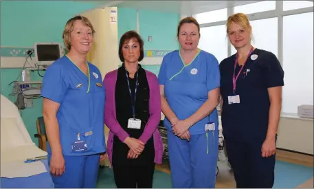  ??  ?? Evelyn Walsh (Senior Staff Nurse), Denise Finnegan (Clerical Support), Sharon Kennedy (Staff Nurse) and Kathryn Reid (Clinical Nurse Manager) pictured in the Mallow Injury Unit at Mallow General Hospital. Photos: Sheila Fitzgerald