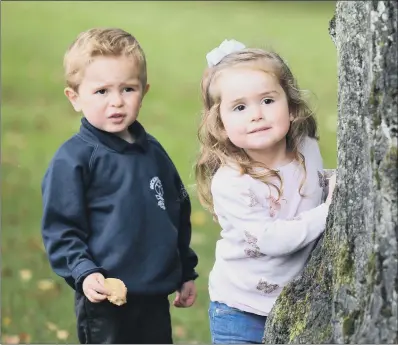  ?? PICTURES: GARY LONGBOTTOM. ?? ON ROLL: New starter Freddie Craig enjoying some playtime in Harrogate’s Valley Gardens with his two- year- old sister Eliza.