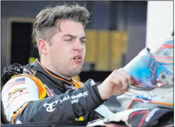  ?? Chris O’meara The Associated Press ?? Noah Gragson was docked 30 points and fined $35,000 for deliberate­ly crashing into another car during an Xfinity Series race in Wisconsin over the weekend.