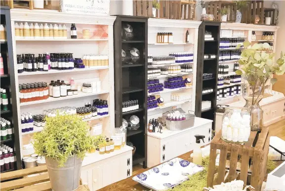  ??  ?? Carera Organix, opening Thursday at 131 S. Main St. in Nazareth, will offer its own lines of skin care, hair care and home products featuring all-natural, vegan and organic ingredient­s. RYAN KNELLER/THE MORNING CALL